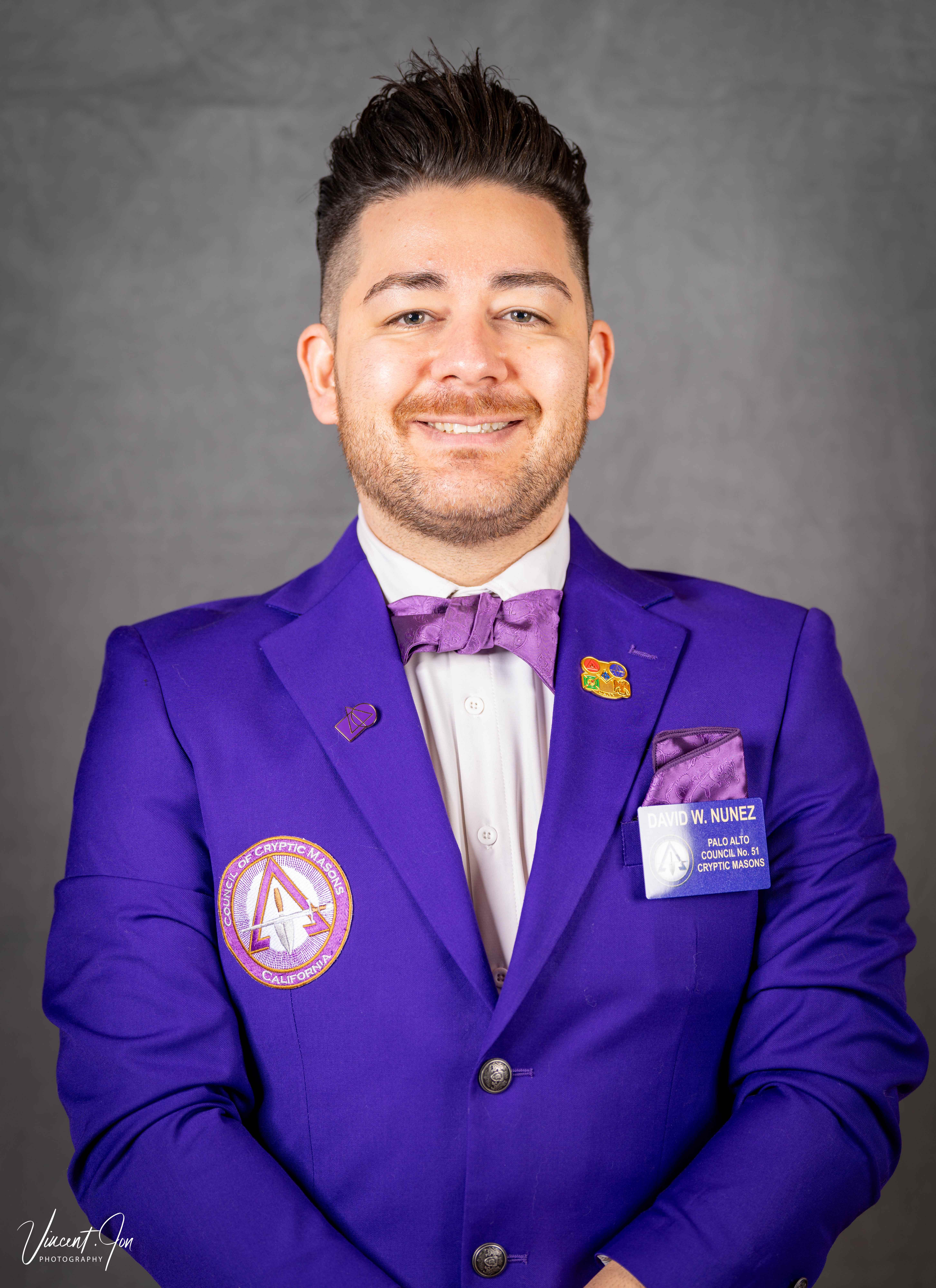Portrait of David W. Nunez, Illustrious Master of Palo Alto Council No. 51
